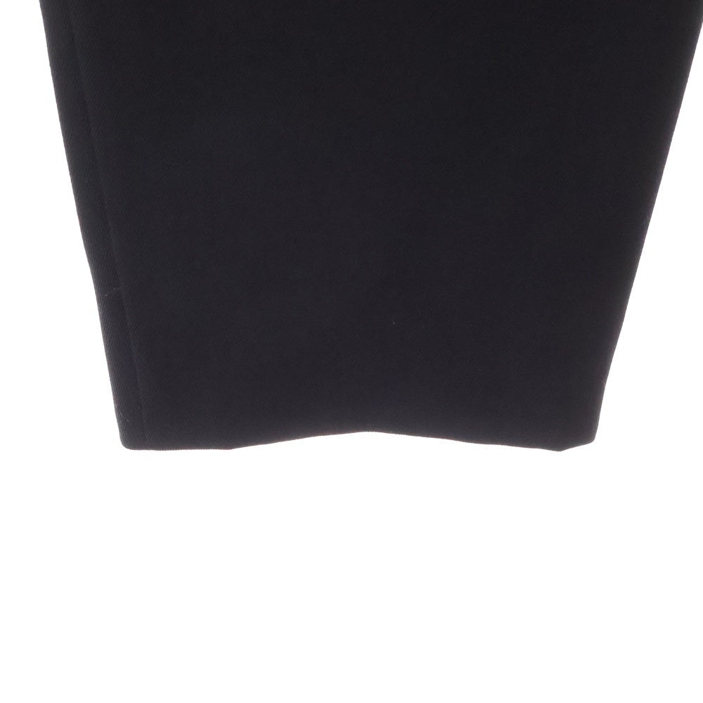 Yohji Yamamoto(ヨウジヤマモト) ノータック スリットデザイン スラックスパンツ サンプル品 レディース ブラック