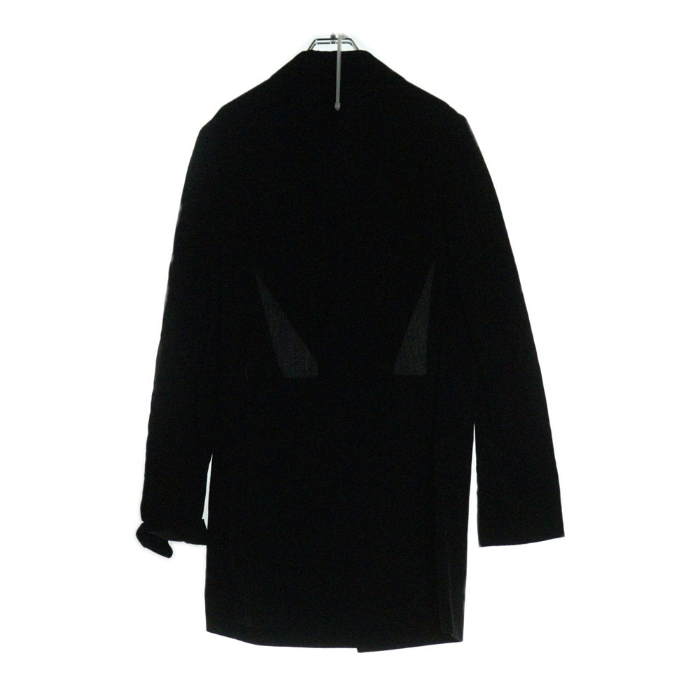 Yohji Yamamoto FEMME(ヨウジヤマモトファム) 04SS 変形 レーヨン ベルト 1B シングルテーラードジャケット レディース ブラック FZ-J08-206