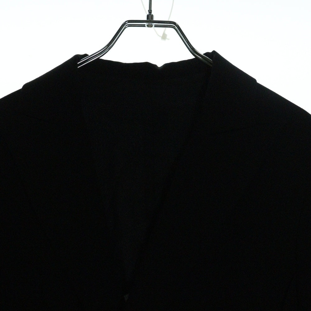 Yohji Yamamoto FEMME(ヨウジヤマモトファム) 04SS 変形 レーヨン ベルト 1B シングルテーラードジャケット レディース ブラック FZ-J08-206