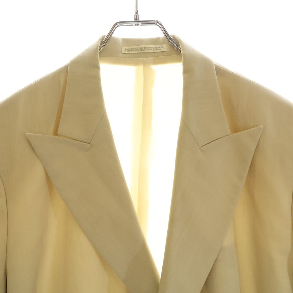 Yohji Yamamoto FEMME(ヨウジヤマモトファム) 92SS ウール混 アシンメトリー シングルテーラードジャケット アイボリー FZ-J17-101