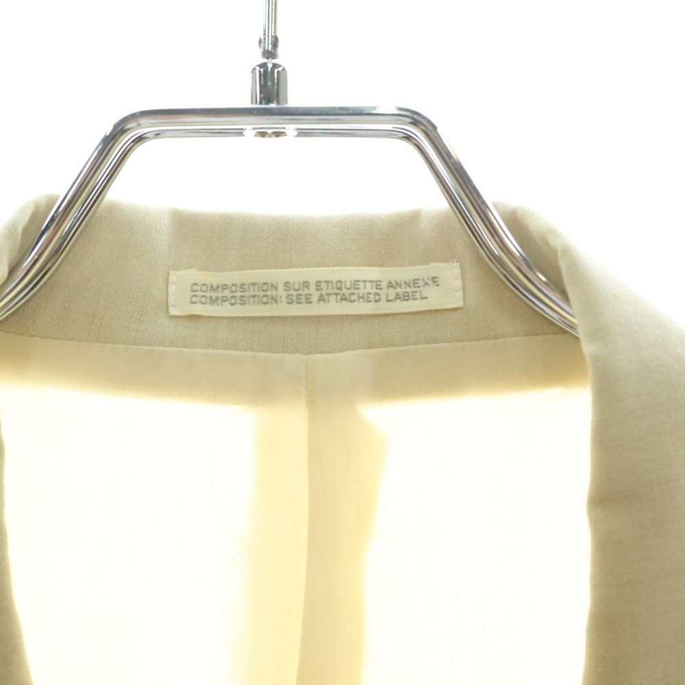 Yohji Yamamoto FEMME(ヨウジヤマモトファム) 92SS ウール混 アシンメトリー シングルテーラードジャケット アイボリー FZ-J17-101