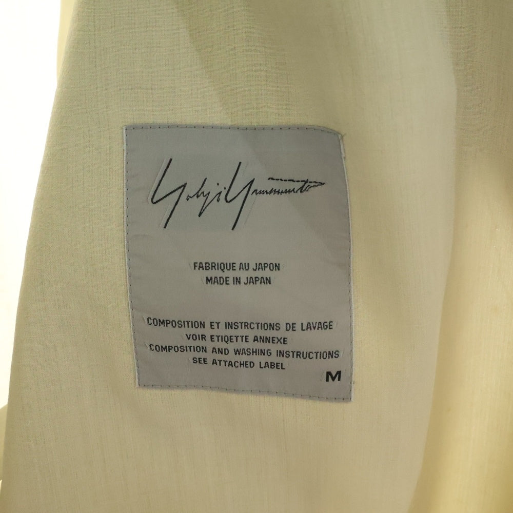 Yohji Yamamoto FEMME(ヨウジヤマモトファム) 92SS ウール混 アシンメトリー シングルテーラードジャケット アイボリー FZ-J17-101