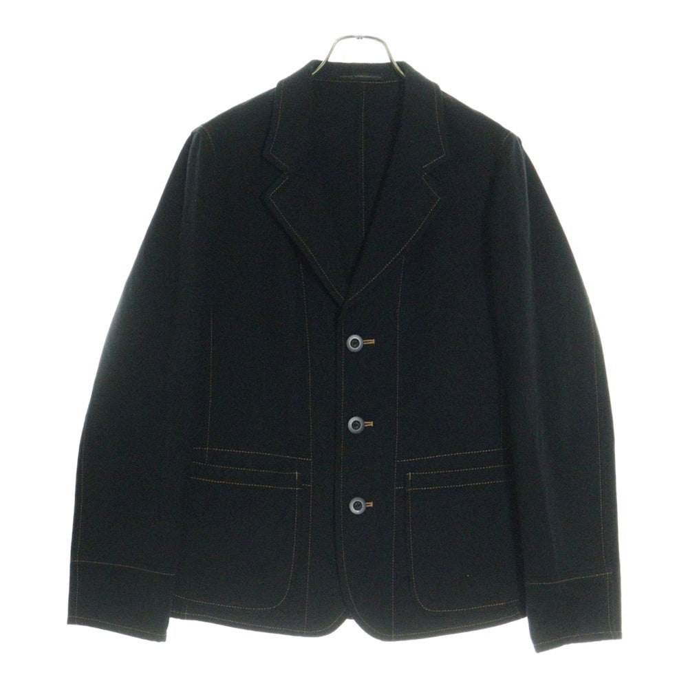 Y's for men(ワイズフォーメン) 02AW ステッチデザイン シングルテーラードジャケット ブラック MM-J05-122