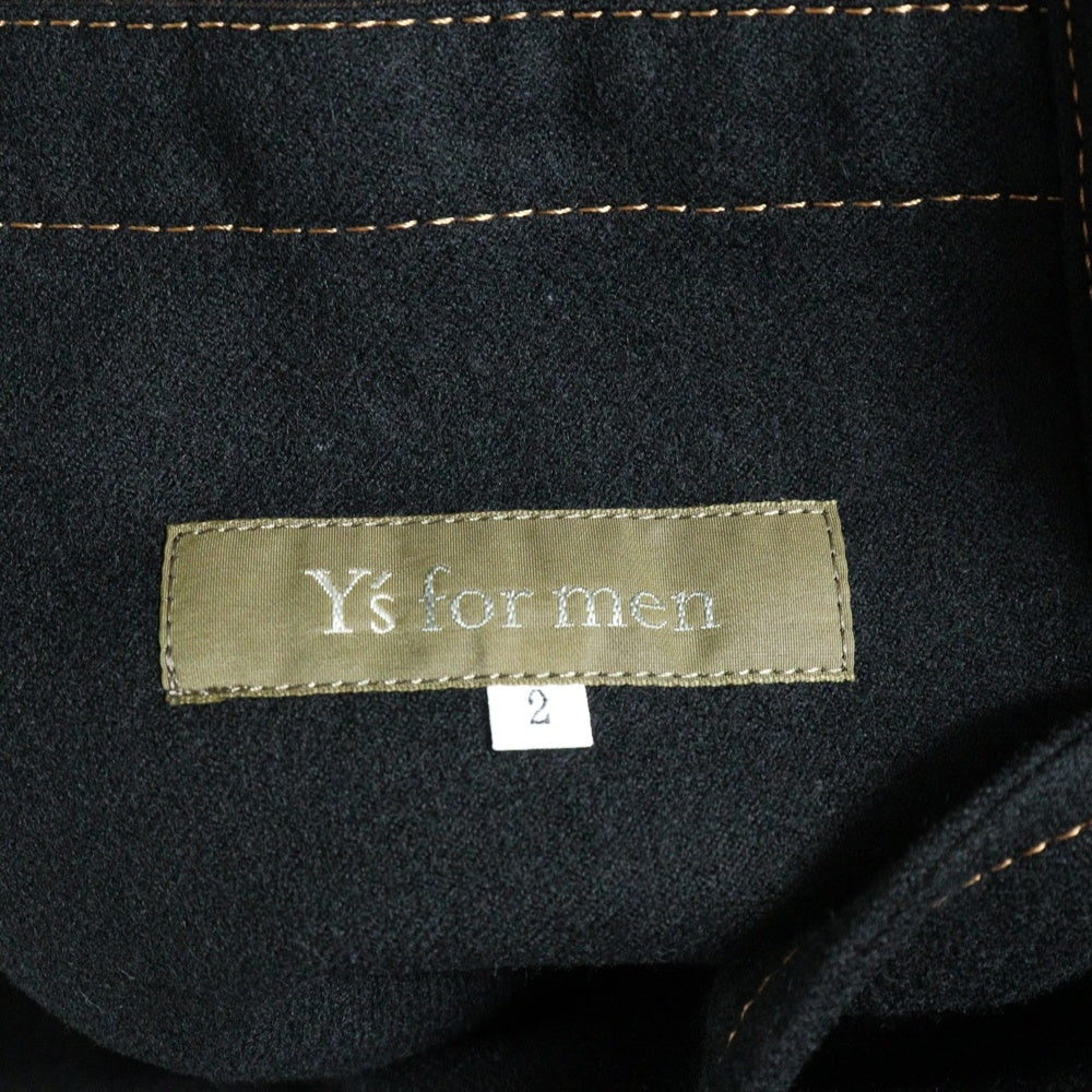 Y's for men(ワイズフォーメン) 02AW ステッチデザイン シングルテーラードジャケット ブラック MM-J05-122