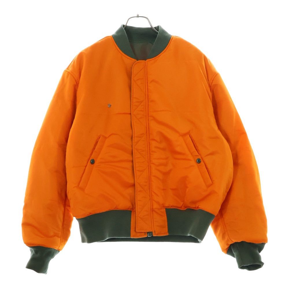 SUPREME(シュプリーム) 23AW ×Bounty Hunter Ma-1 Jacket バウンティーハンター スカル刺繍 フライトジャケット リバーシブルジップアップブルゾン カーキ/オレンジ