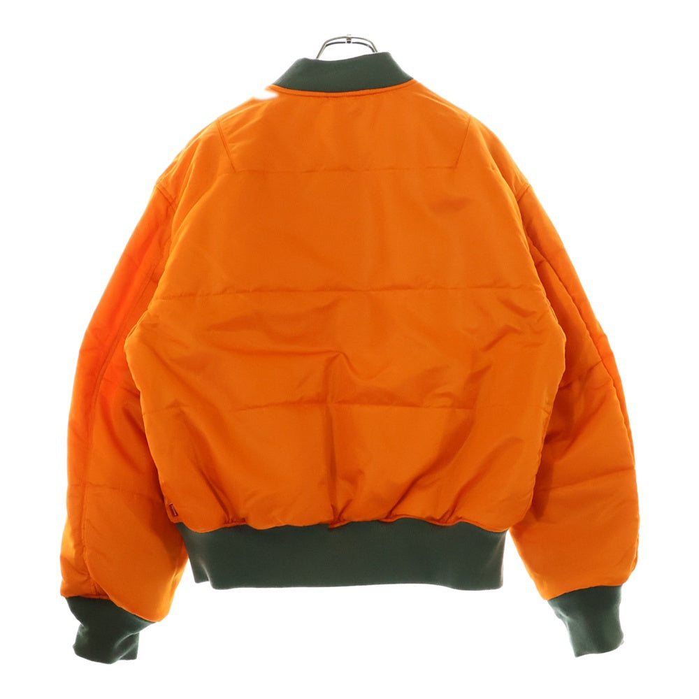 SUPREME(シュプリーム) 23AW ×Bounty Hunter Ma-1 Jacket バウンティーハンター スカル刺繍 フライトジャケット リバーシブルジップアップブルゾン カーキ/オレンジ