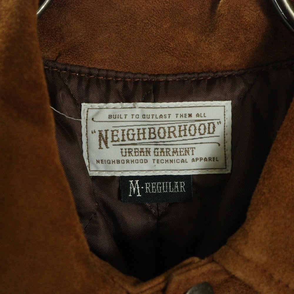 NEIGHBORHOOD(ネイバーフッド) 12AW スウェード ゴートレザートラッカージャケット ブラウン 122TNNH-JKM03