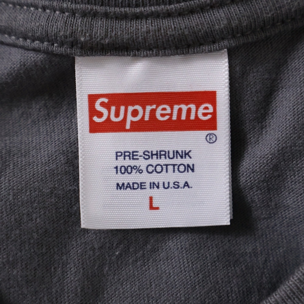 SUPREME(シュプリーム) 23AW Banner Tee バナーロゴプリントTシャツ 半袖クルーネックカットソー グレー