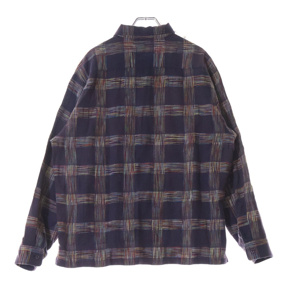 SUPREME(シュプリーム) 23AW Woven Plaid Shirt ウーブン チェック柄コットン長袖シャツ パープル