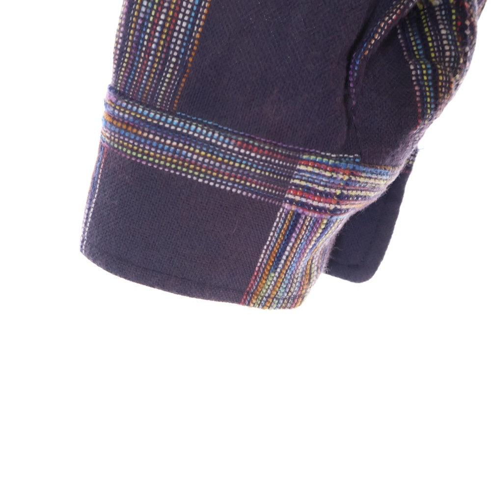 SUPREME(シュプリーム) 23AW Woven Plaid Shirt ウーブン チェック柄コットン長袖シャツ パープル