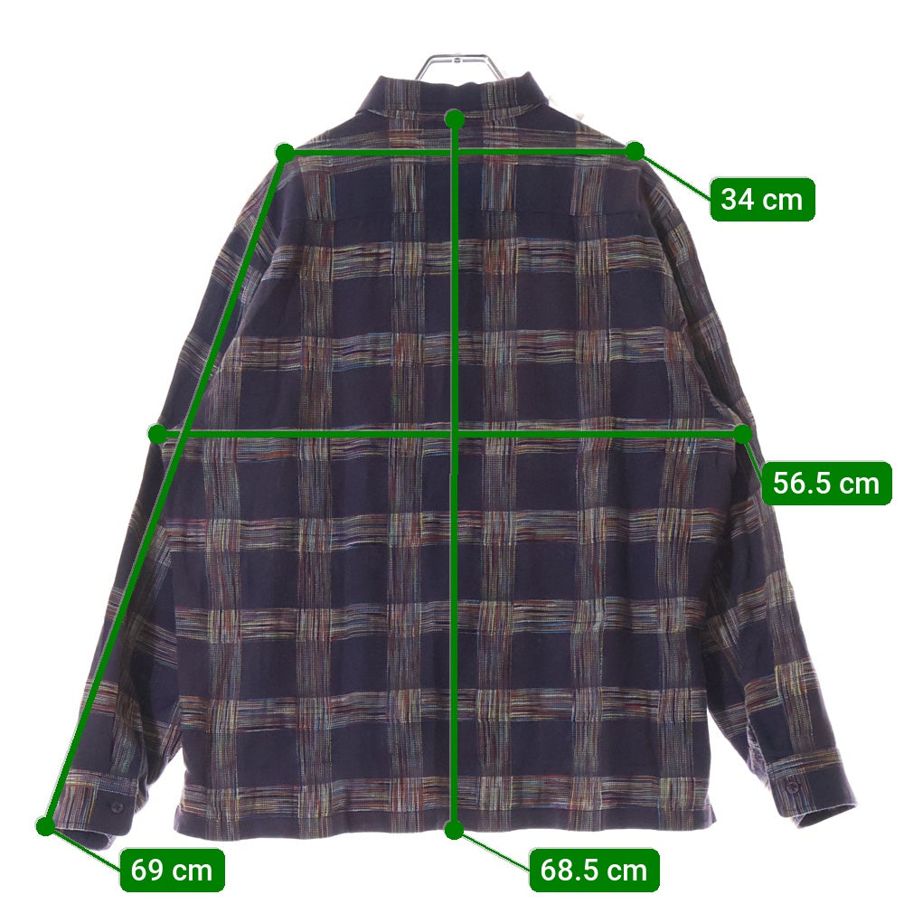 SUPREME(シュプリーム) 23AW Woven Plaid Shirt ウーブン チェック柄コットン長袖シャツ パープル