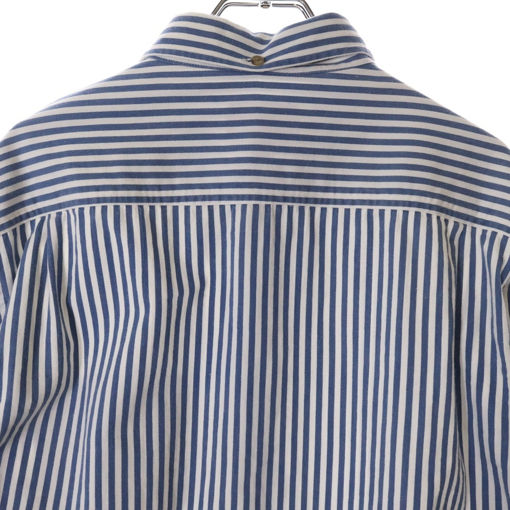 SUPREME(シュプリーム) 16SS Striped Denim Shirt ストライプドデニムシャツ リネン混 長袖BDシャツ ブルー/ホワイト