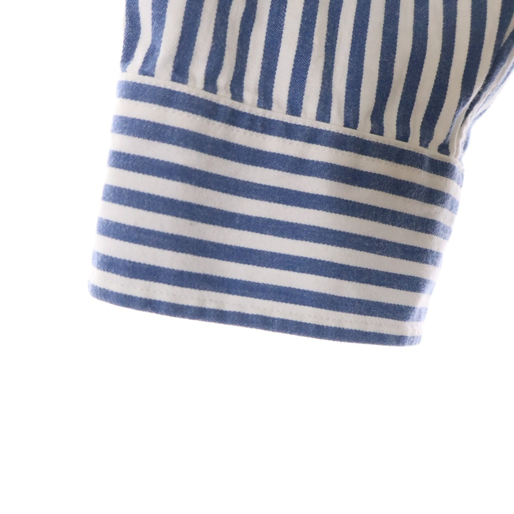 SUPREME(シュプリーム) 16SS Striped Denim Shirt ストライプドデニムシャツ リネン混 長袖BDシャツ ブルー/ホワイト