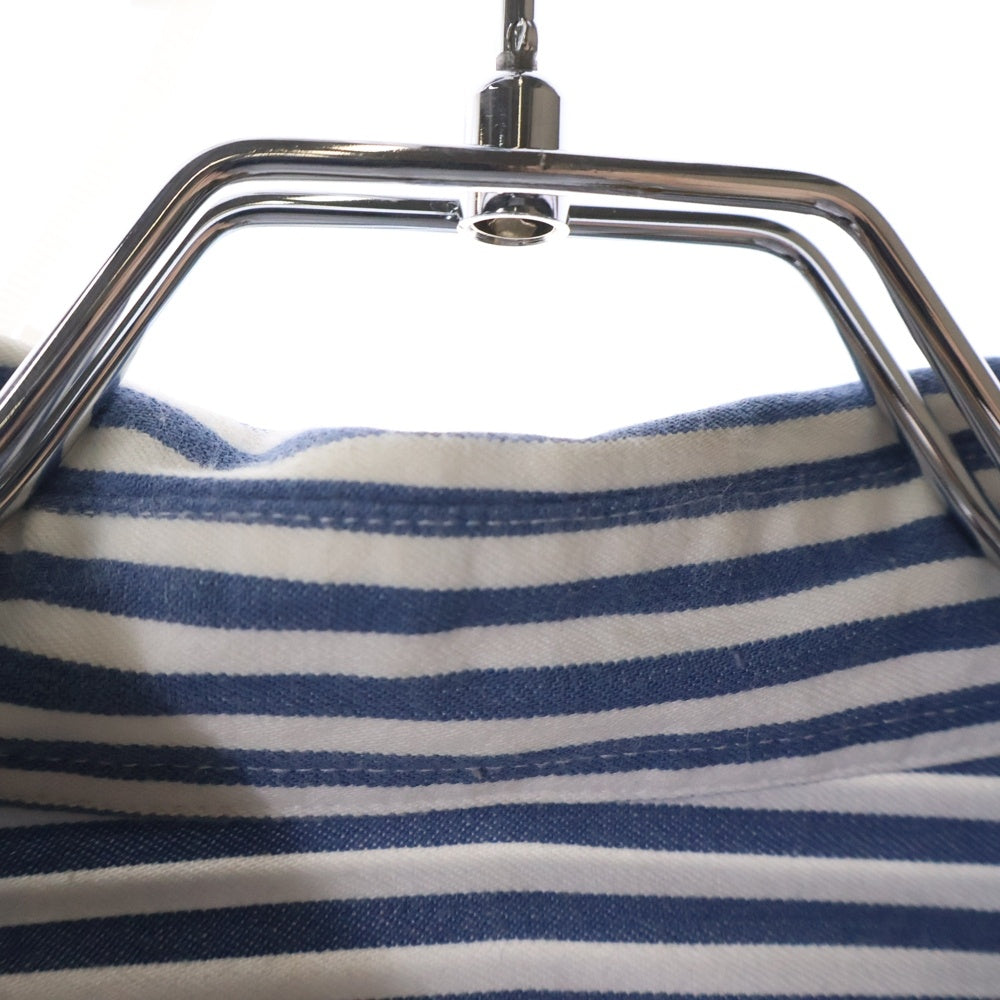 SUPREME(シュプリーム) 16SS Striped Denim Shirt ストライプドデニムシャツ リネン混 長袖BDシャツ ブルー/ホワイト
