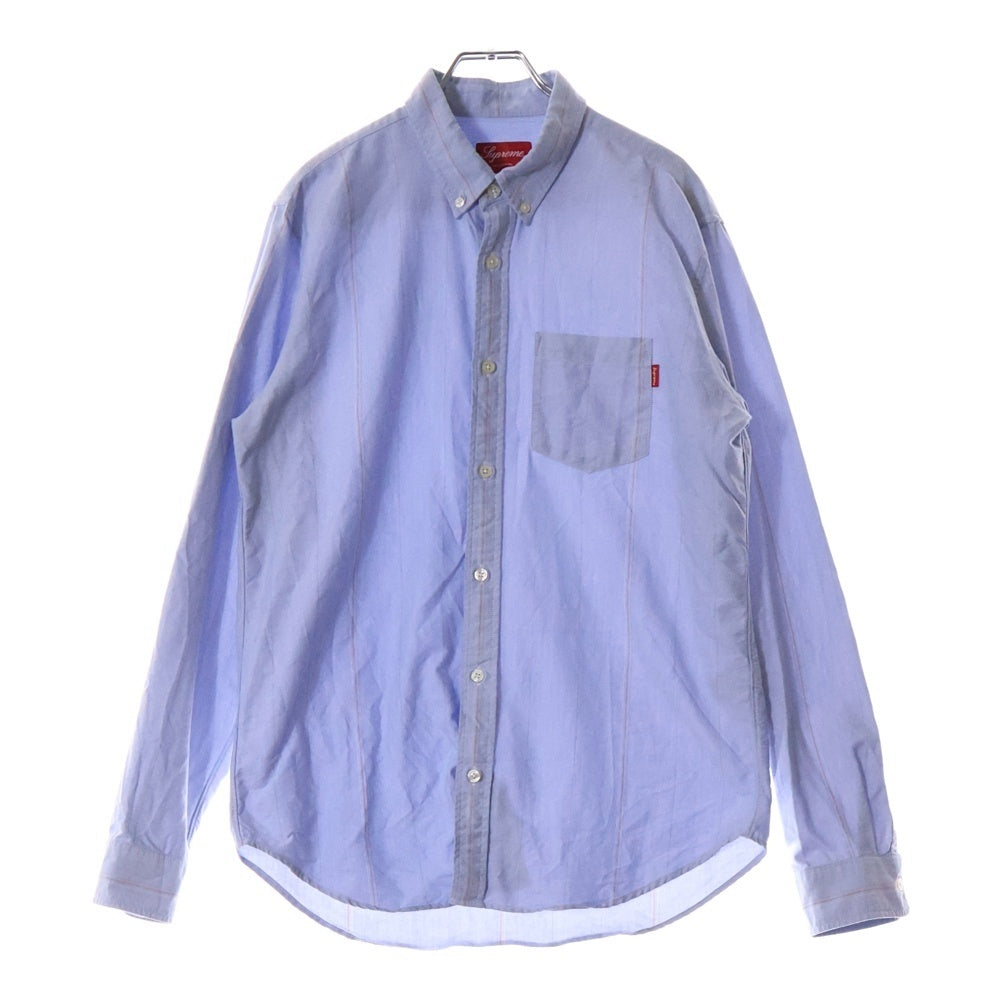 SUPREME(シュプリーム) Stripe L/S BD Shirt ストライプ柄 長袖ボタンダウンシャツ ブルー