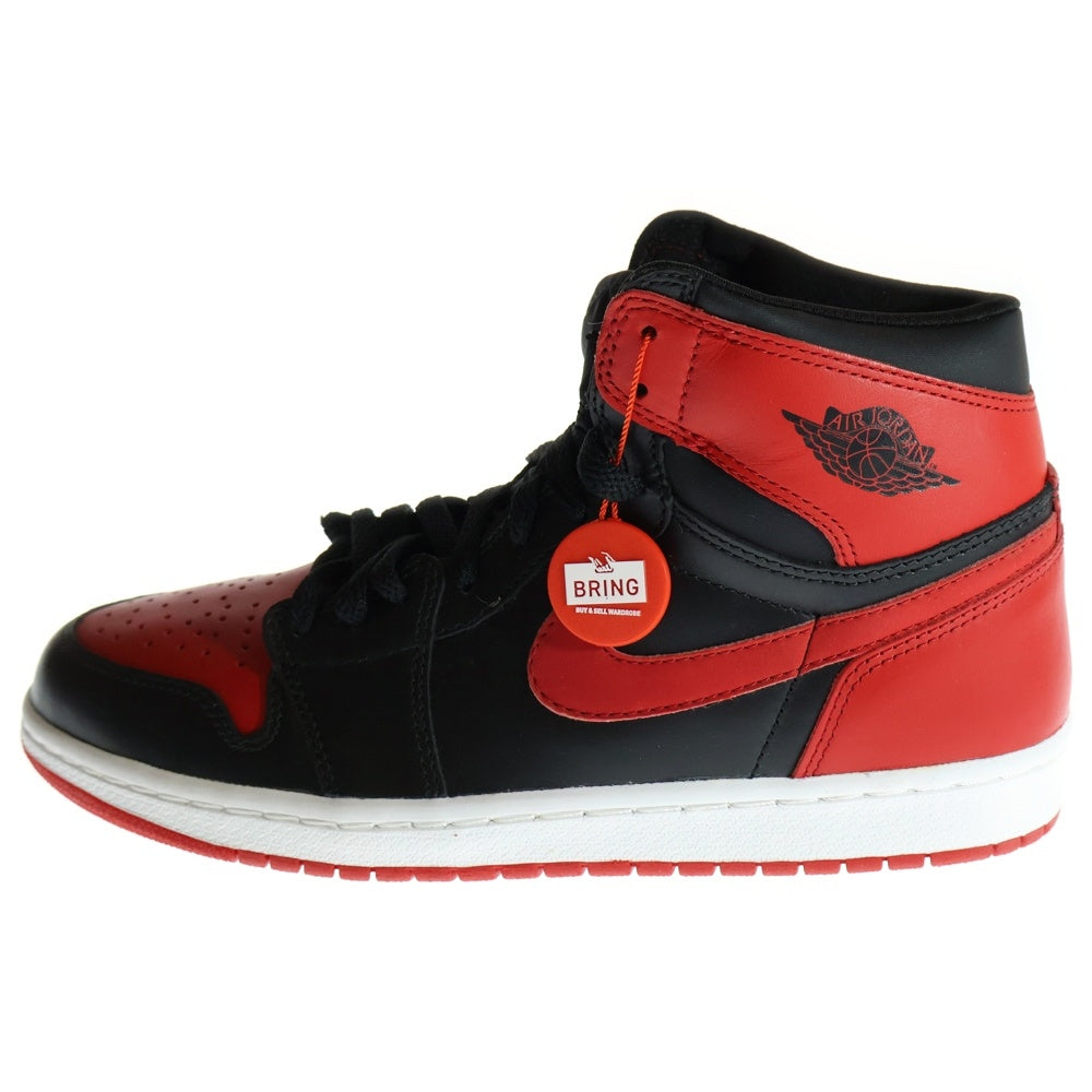 NIKE(ナイキ) 【観賞用 2001年製】 AIR JORDAN 1 RETRO HIGH BRED エアジョーダン1 ブレッド ハイカットスニーカー ブラック/レッド US8.5/26.5cm 136066-061