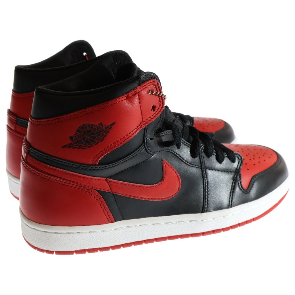 NIKE(ナイキ) 【観賞用 2001年製】 AIR JORDAN 1 RETRO HIGH BRED エアジョーダン1 ブレッド ハイカットスニーカー ブラック/レッド US8.5/26.5cm 136066-061