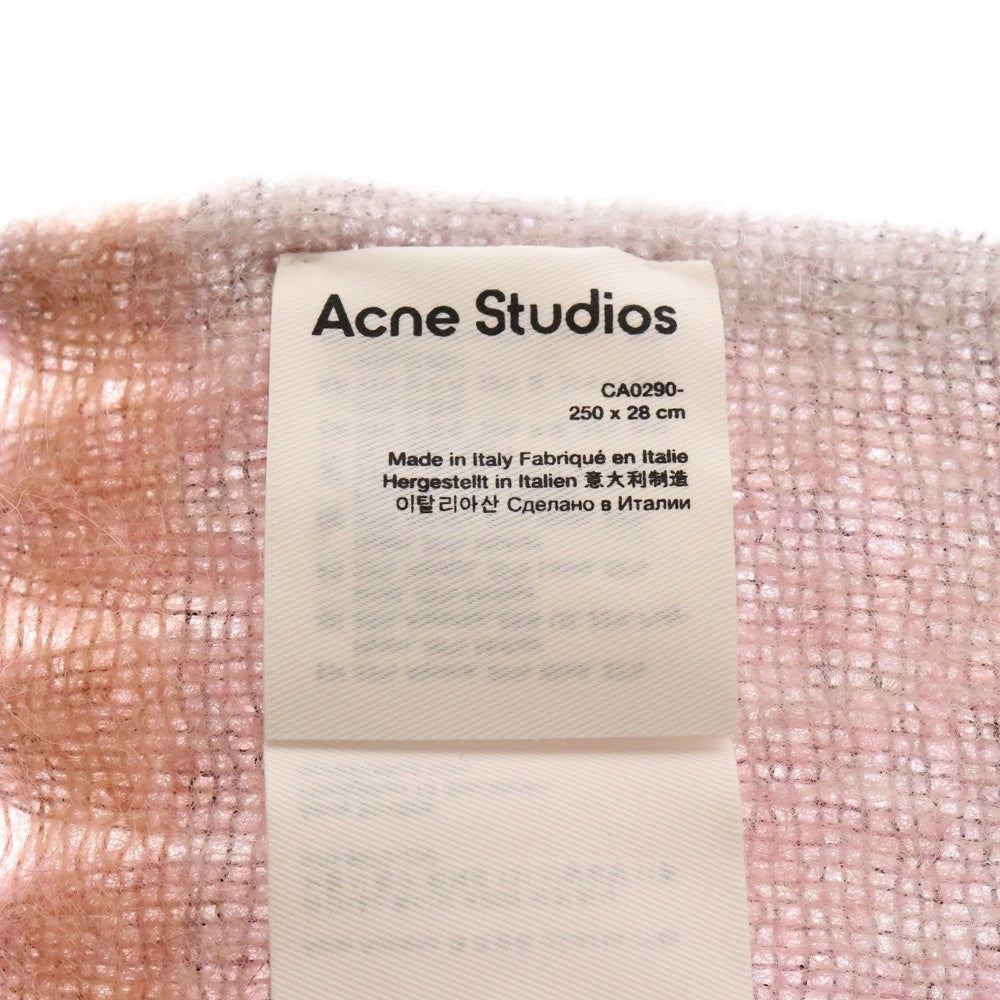 Acne Studios(アクネ ストゥディオズ) WOOL MOHAIR SCARF NARROW ウール モヘア スカーフ ナロー マフラー レディース ダスティピンク CA0290