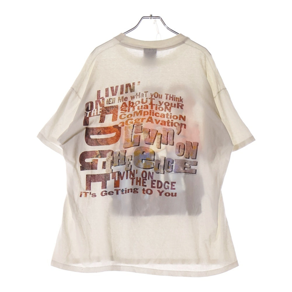 VINTAGE(ヴィンテージ) 90S VINTAGE AERO SMITH GET A GRIP GIANT ヴィンテージ エアロスミス ゲットアグリップ 両面プリント クルーネック 半袖Tシャツ カットソー ホワイト