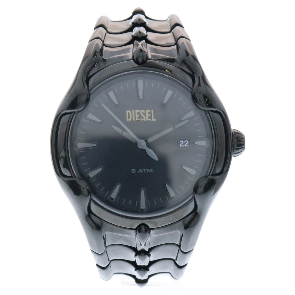DIESEL(ディーゼル) VERT ヴェール ブラック サンレイダイヤル ステンレススティールブレスレット クォーツ 腕時計 ブラック DZ2187