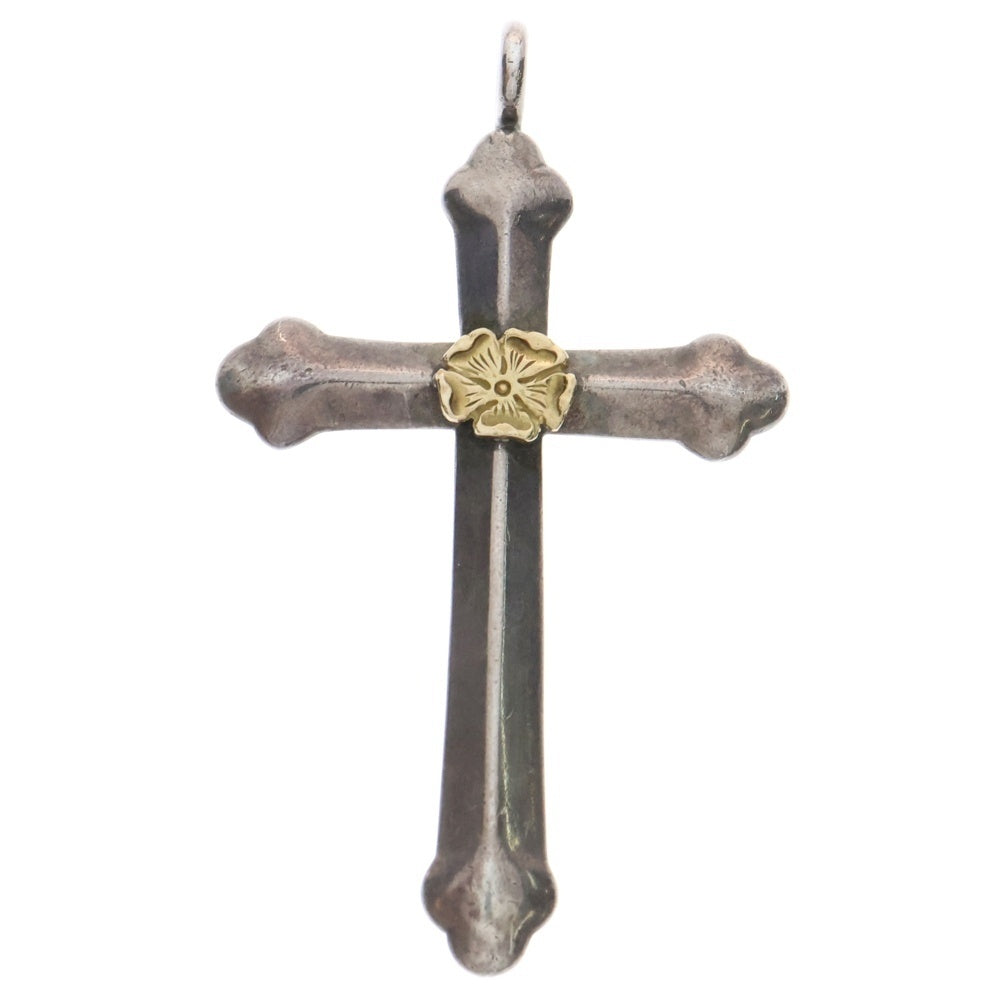 goro's(ゴローズ) ローズ付クロス シルバーネックレストップ