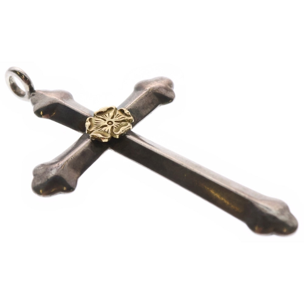 goro's(ゴローズ) ローズ付クロス シルバーネックレストップ