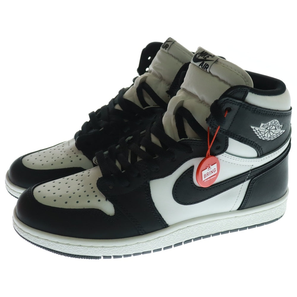 NIKE(ナイキ) AIR JORDAN 1 HIGH 85 BLACK WHITE エアジョーダン ハイカットスニーカー ホワイト/ブラック US9/27cm BQ4422-001
