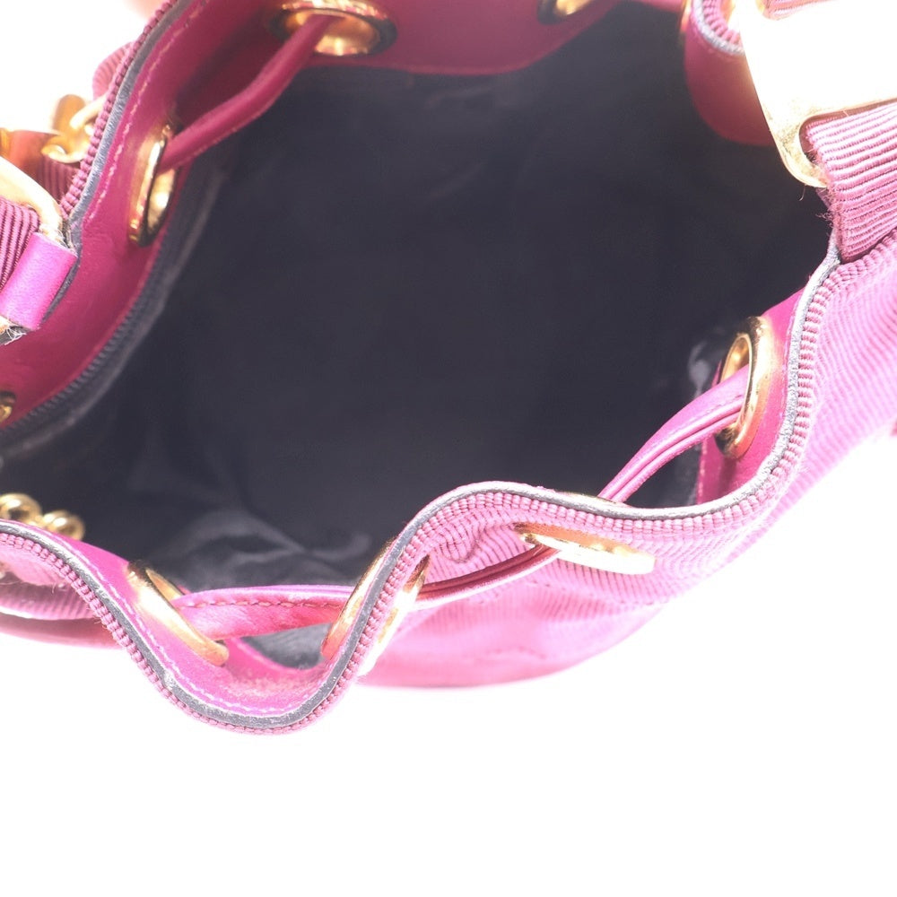 FERRAGAMO(フェラガモ) ヴァラハンドル フリル ハンドバッグ レディース バーガンディ
