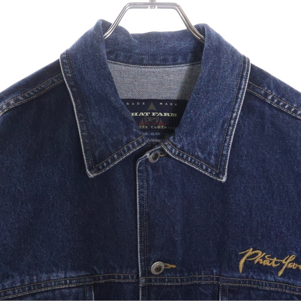 PHAT FARM(ファットファーム) 胸刺繍 デニムトラッカージャケット ジージャン インディゴ PJK92810