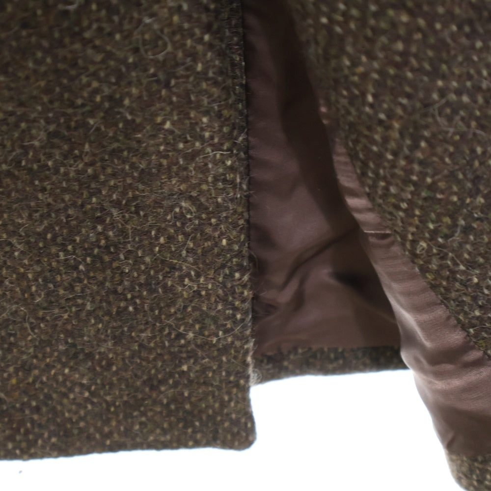 AURALEE(オーラリー) 24AW LAMA SHETLAND WOOL TWEED CHESTERFIELD COAT ラマ シェトランド ウール ツイード チェスター コート ブラウン A24AC01LS