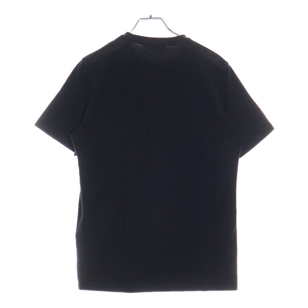 PRADA(プラダ) 15SS ナイロン切替 ラバーロゴ クルーネック半袖Tシャツ カットソー ネイビー SJM979 R151 710