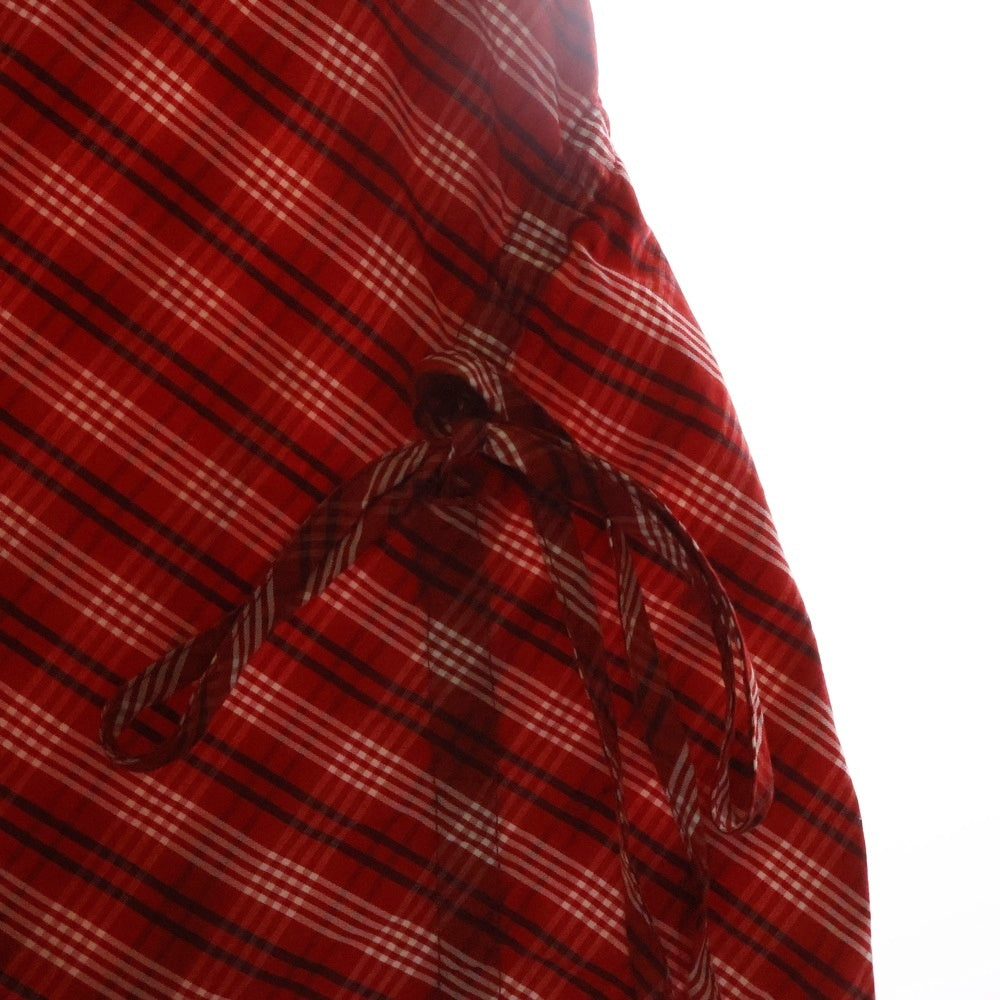JUNYA WATANABE COMME des GARCONS(ジュンヤワタナベ コムデギャルソン) 03SS AD2002 フロント リボン デザイン チェック切替 マーメイド スカート レディース JI-S084