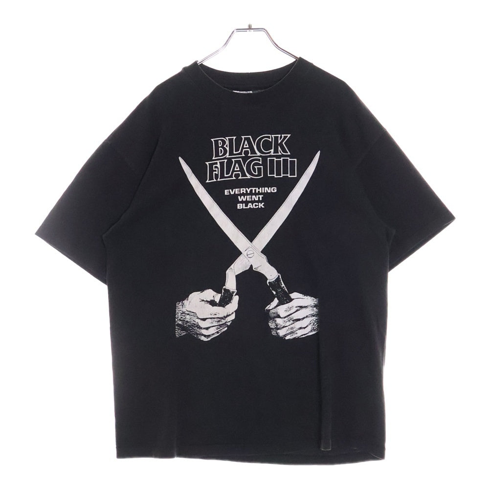 VINTAGE(ヴィンテージ) 90-00S VINTAGE BLACK FLAG EVERYTHING WENT BLACK ヴィンテージ ブラックフラッグ フロントプリント 半袖Tシャツ カットソー ブラック