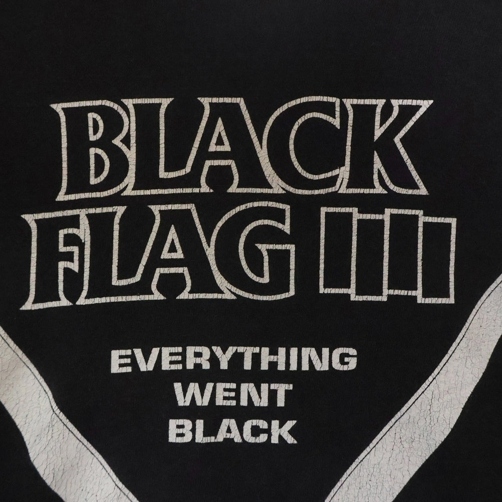 VINTAGE(ヴィンテージ) 90-00S VINTAGE BLACK FLAG EVERYTHING WENT BLACK ヴィンテージ ブラックフラッグ フロントプリント 半袖Tシャツ カットソー ブラック