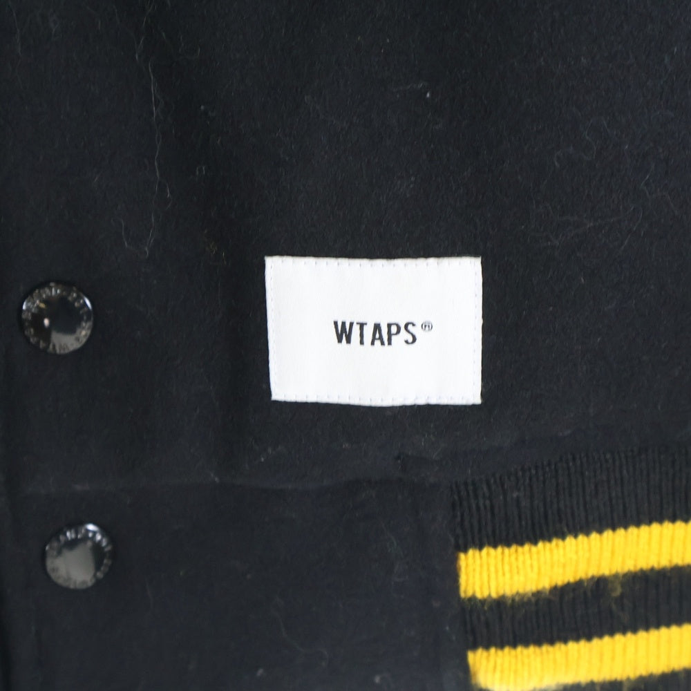 WTAPS(ダブルタップス) 22AW NEW YEAR'S LIMITED VARSITY JACKET ニューイヤーズ 両面ロゴ バーシティジャケット ブラック 222BRDT-JKM01S