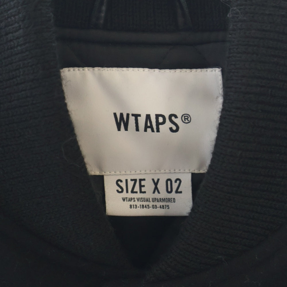 WTAPS(ダブルタップス) 22AW NEW YEAR'S LIMITED VARSITY JACKET ニューイヤーズ 両面ロゴ バーシティジャケット ブラック 222BRDT-JKM01S