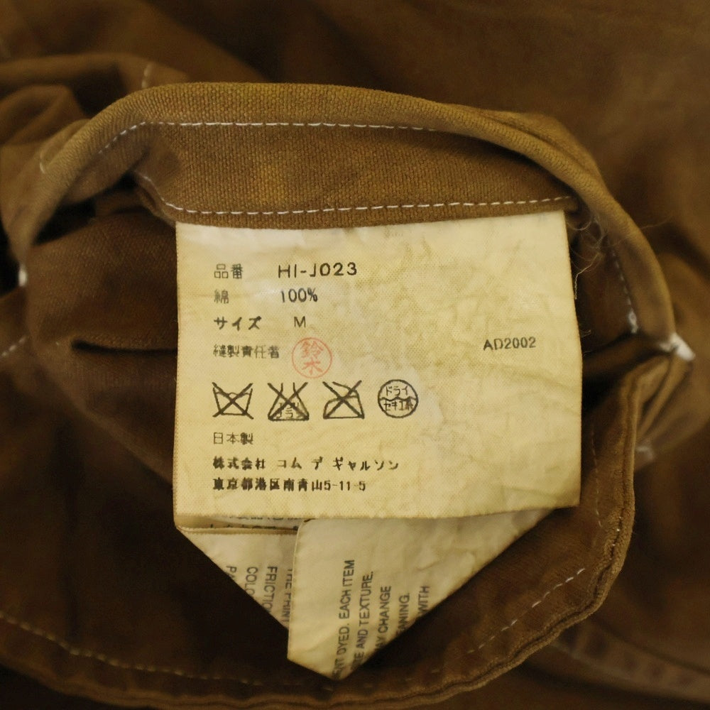 COMME des GARCONS HOMME(コムデギャルソンオム) 03SS AD2002 フラワーペイント リバーシブル 4B コットン テーラードジャケット ブラウン HI-J023