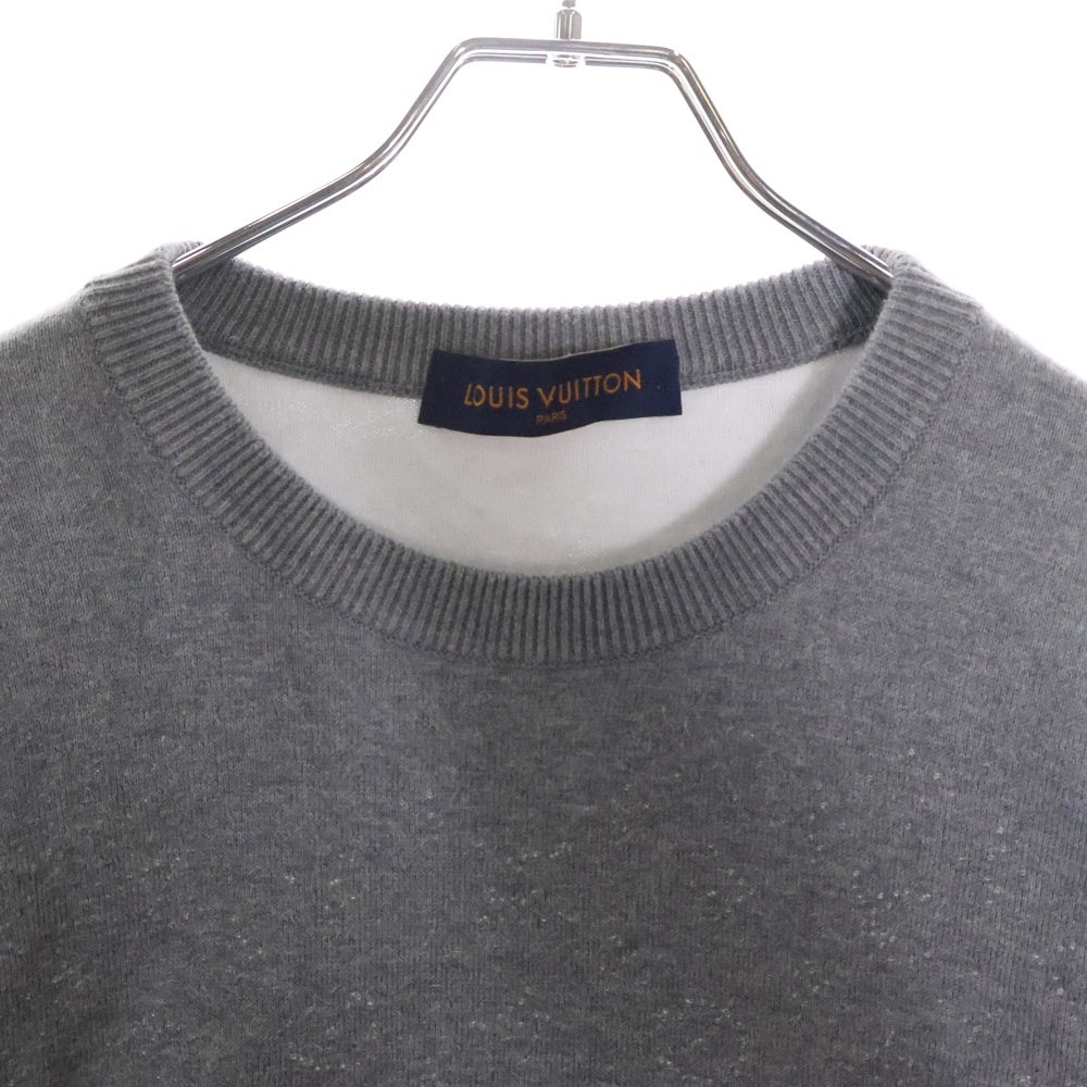LOUIS VUITTON(ルイヴィトン) 21SS グラディエントモノグラム クルーネック コットンニット セーター グレー RM211Q USO HKN46W