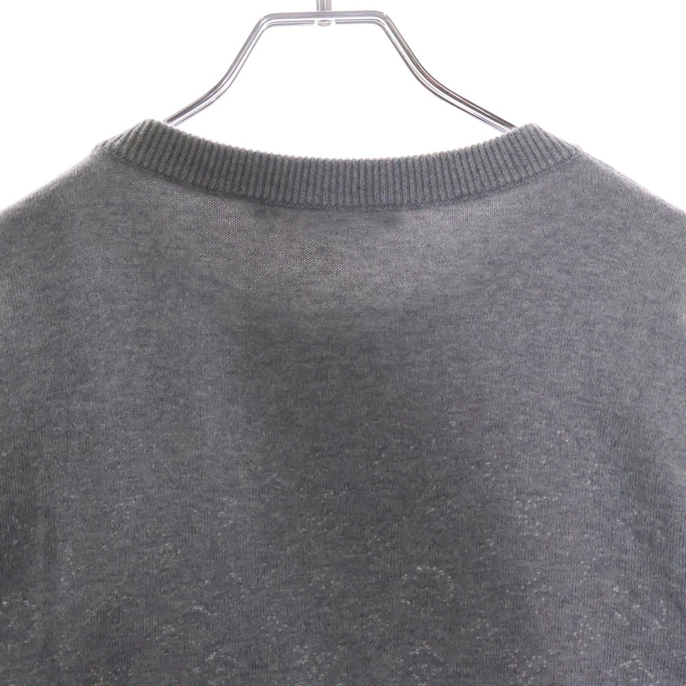 LOUIS VUITTON(ルイヴィトン) 21SS グラディエントモノグラム クルーネック コットンニット セーター グレー RM211Q USO HKN46W