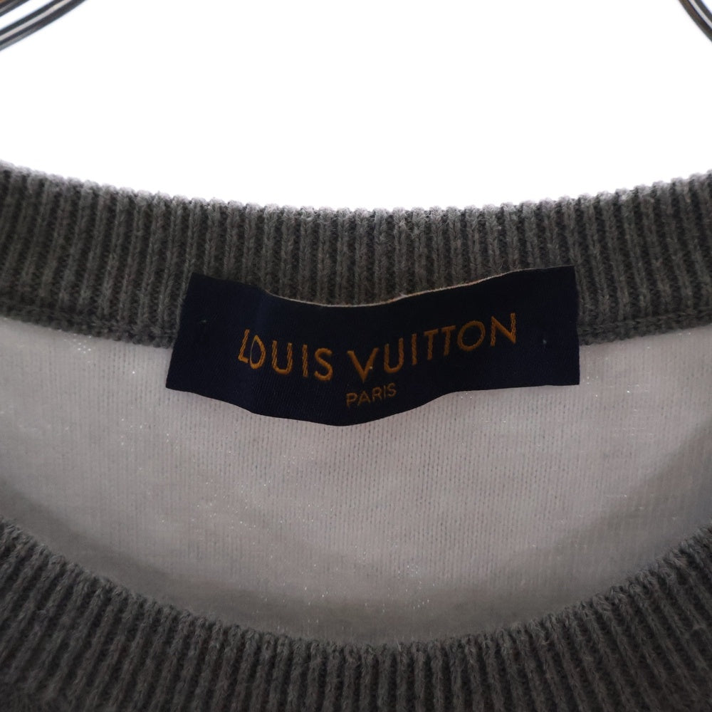 LOUIS VUITTON(ルイヴィトン) 21SS グラディエントモノグラム クルーネック コットンニット セーター グレー RM211Q USO HKN46W