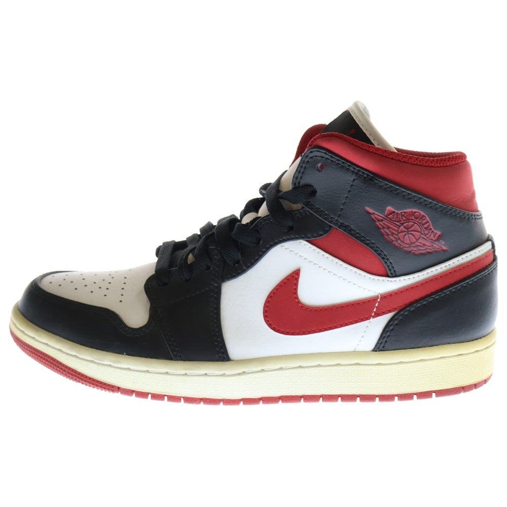 NIKE(ナイキ) AIR JORDAN 1 MID GYM RED エアジョーダン1 ジムレッド ミッドカットスニーカー レッド/ブラック US7/25cm 554724-122