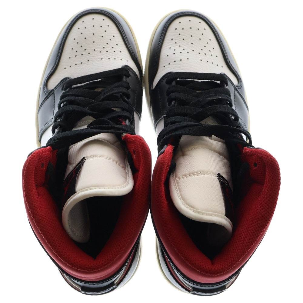 NIKE(ナイキ) AIR JORDAN 1 MID GYM RED エアジョーダン1 ジムレッド ミッドカットスニーカー レッド/ブラック US7/25cm 554724-122