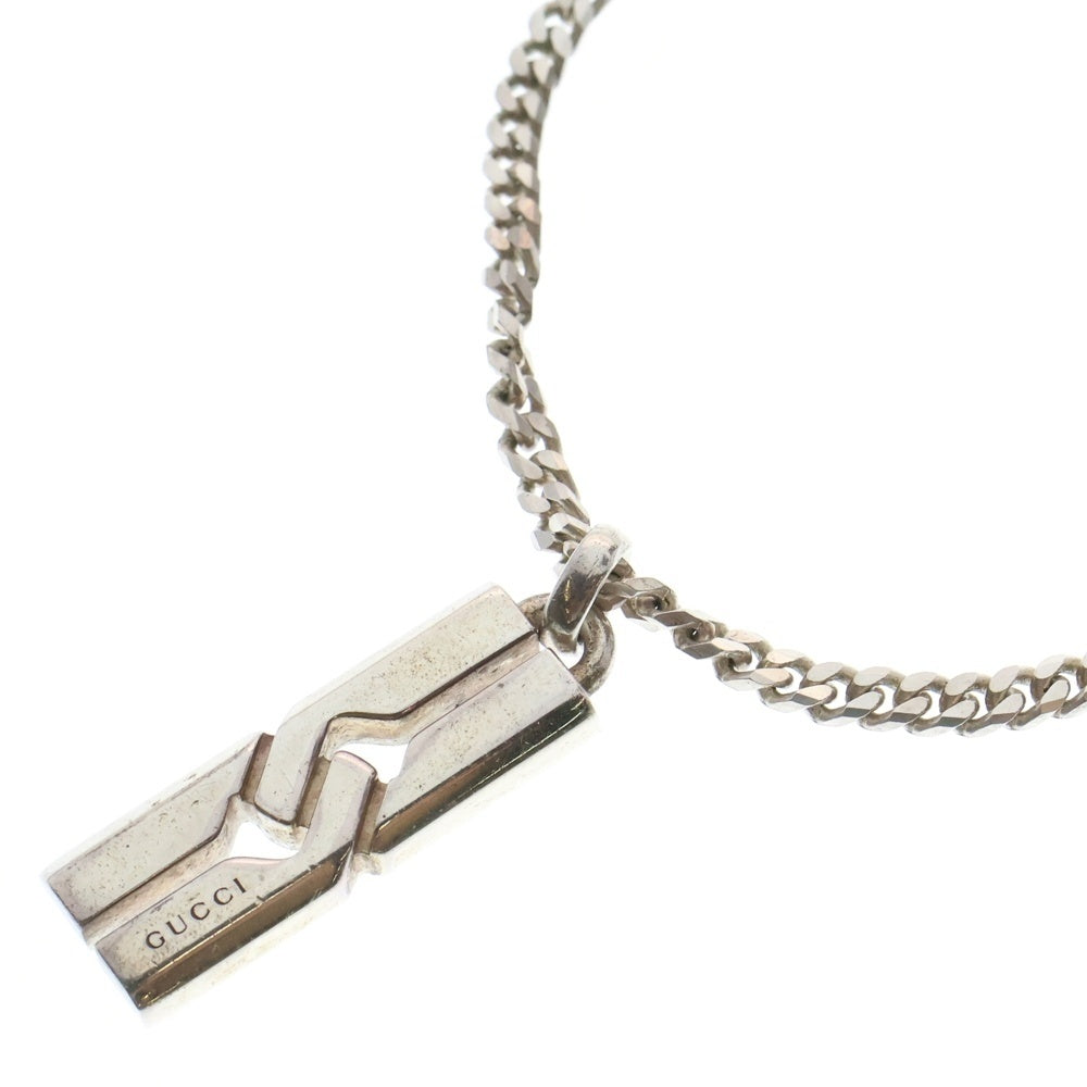 GUCCI(グッチ) イタリア製 ノットインフィニティ プレート ネックレス シルバー