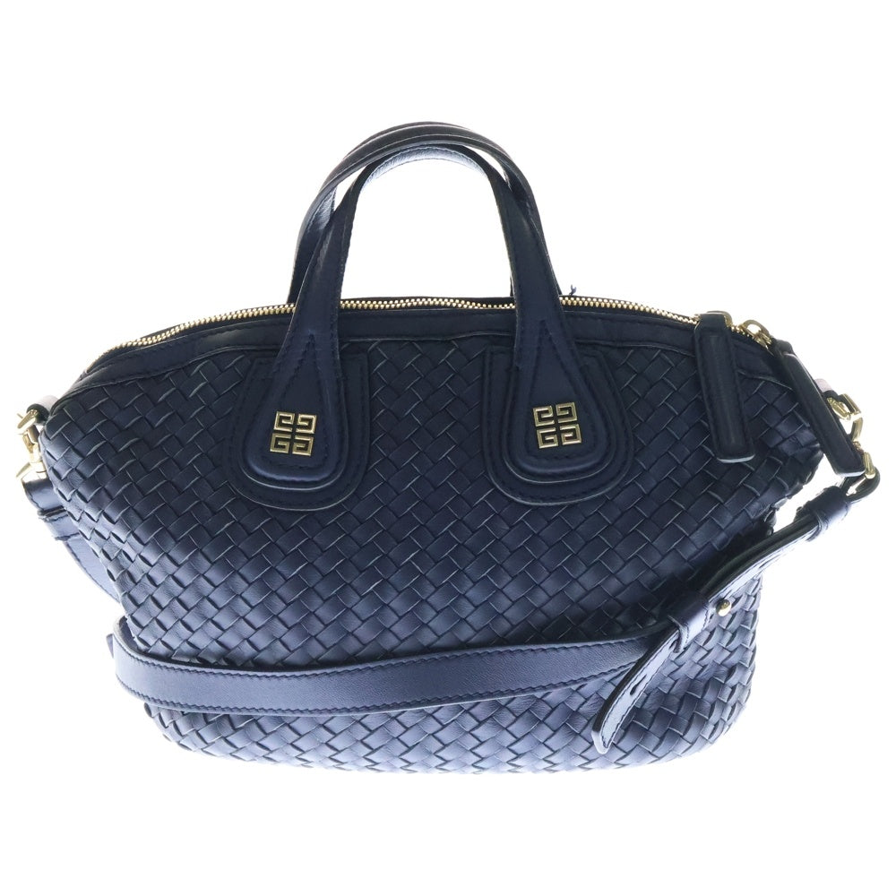 GIVENCHY(ジバンシィ) ナイチンゲール イントレチャート レザー 2WAY ショルダー ハンドバッグ レディース ブルー MA0113