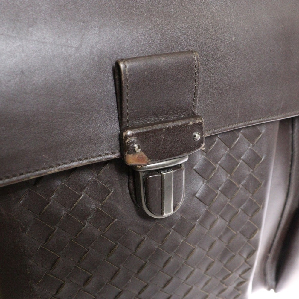 BOTTEGA VENETA(ボッテガヴェネタ) イントレチャート マルチポケット ブリーフケース ビジネスバッグ ブラウン