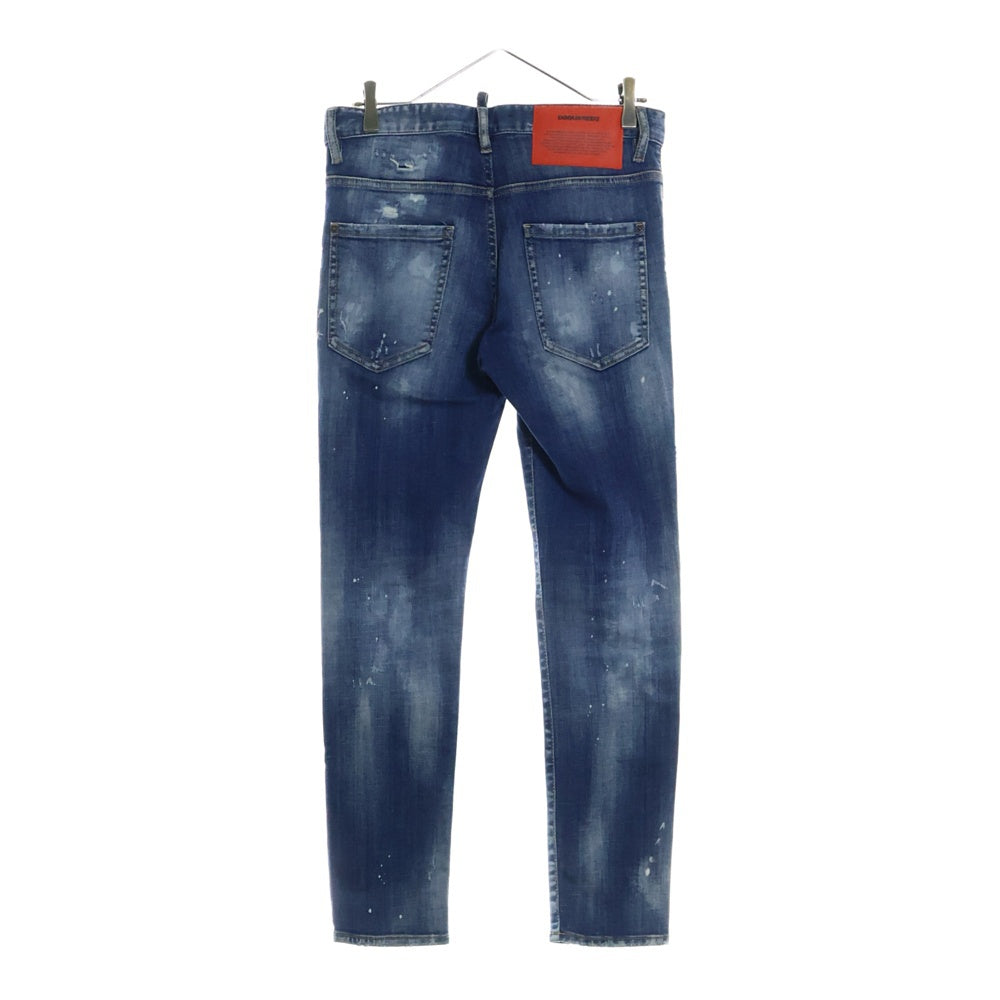 DSQUARED2(ディースクエアード) 21AW SKATER JEAN スケータージーンズ リペア加工 テーパード デニム パンツ インディゴ S74LB0953 S30342