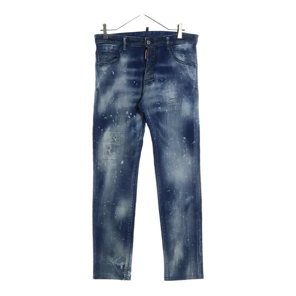 DSQUARED2(ディースクエアード) 21AW COOL GUY JEAN クールガイ ジーンズ ペンキ リペア加工 テーパード デニム パンツ インディゴ S74LB0930 S30342