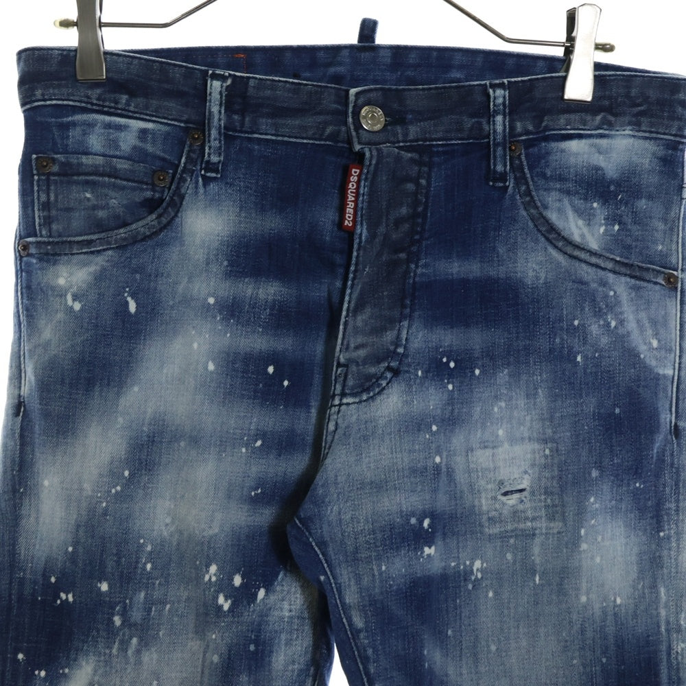 DSQUARED2(ディースクエアード) 21AW COOL GUY JEAN クールガイ ジーンズ ペンキ リペア加工 テーパード デニム パンツ インディゴ S74LB0930 S30342