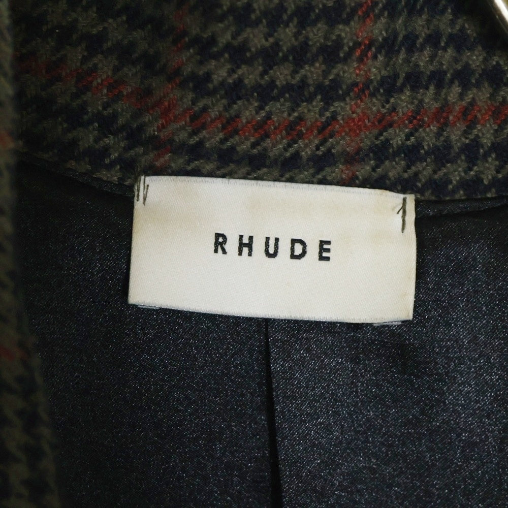 RHUDE(ルード) 千鳥格子柄 ダブルポケット ジップアップ ジャケット マルチ