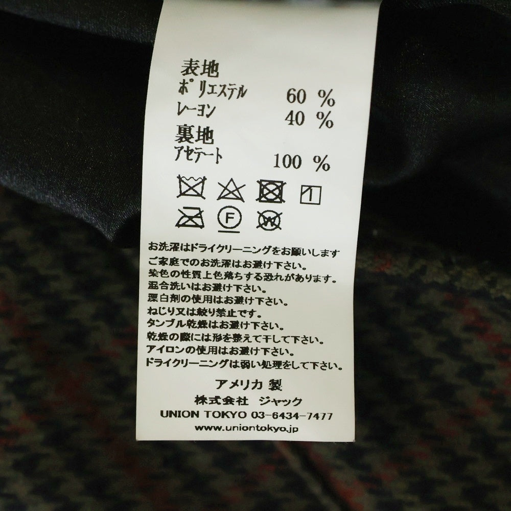 RHUDE(ルード) 千鳥格子柄 ダブルポケット ジップアップ ジャケット マルチ